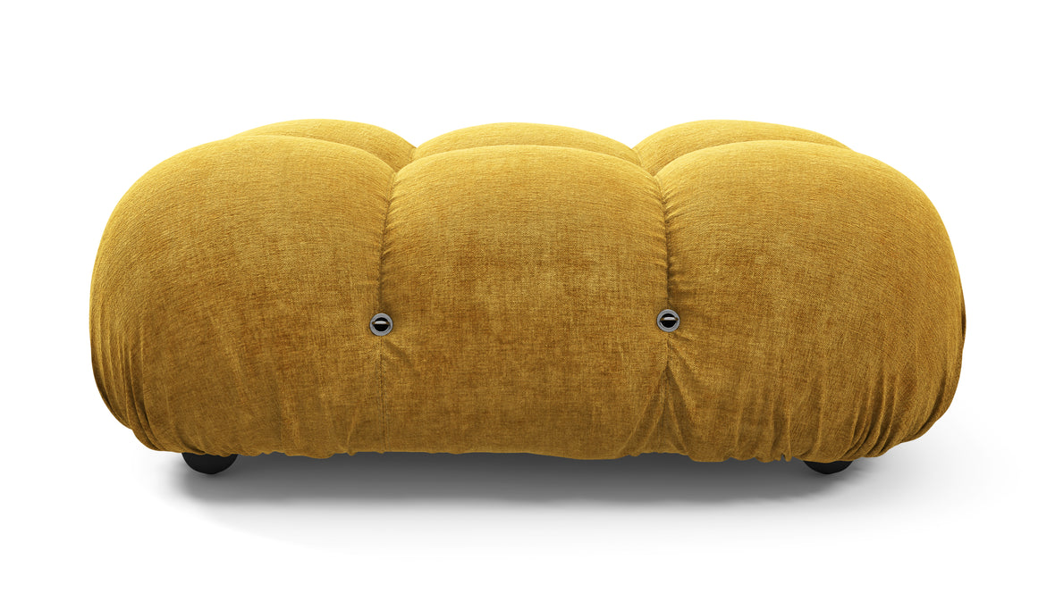 Belia - Belia Ottoman, Mustard Yellow Chenille