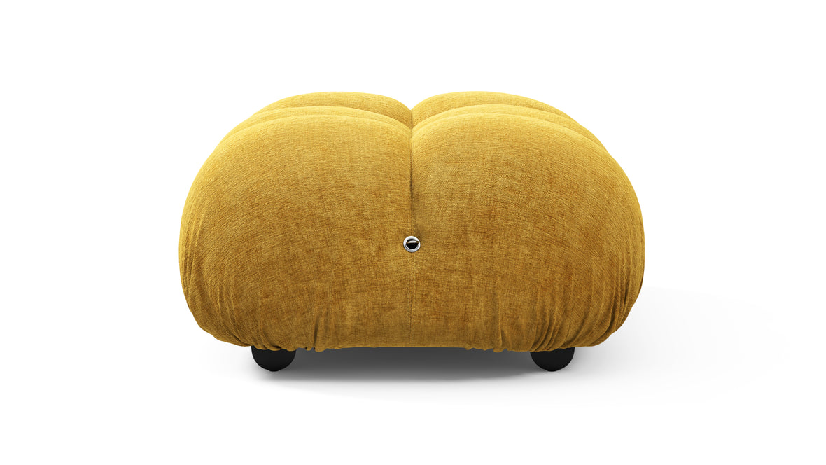 Belia - Belia Ottoman, Mustard Yellow Chenille