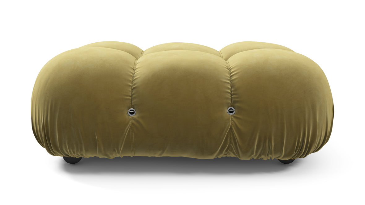 Bellini Ottoman - Mario Bellini Ottoman, Olive Gold Velvet