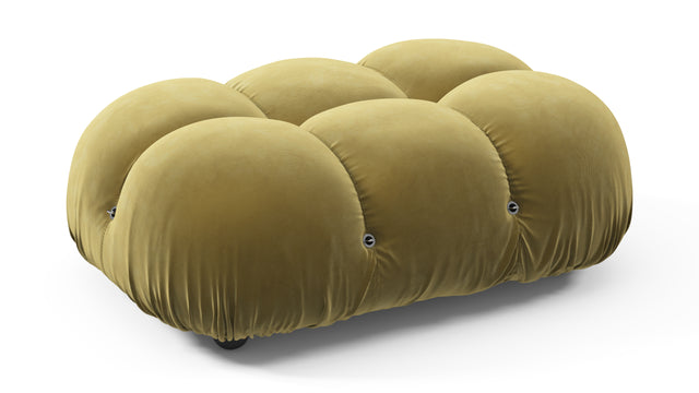 Bellini Ottoman - Mario Bellini Ottoman, Olive Gold Velvet