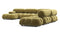 Belia - Belia Large Sectional, Right Corner, Olive Gold Velvet