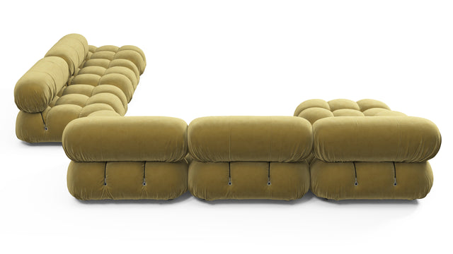 Bellini Large Sectional - Mario Bellini Large Sectional, Right Corner, Olive Gold Velvet