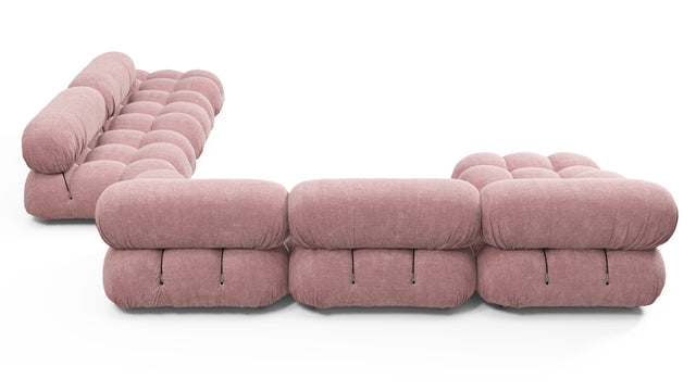 Belia - Belia Large Sectional, Right Corner, Dusty Pink Chenille