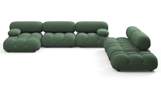 Belia - Belia Large Sectional, Right Corner, Evergreen Brushed Weave