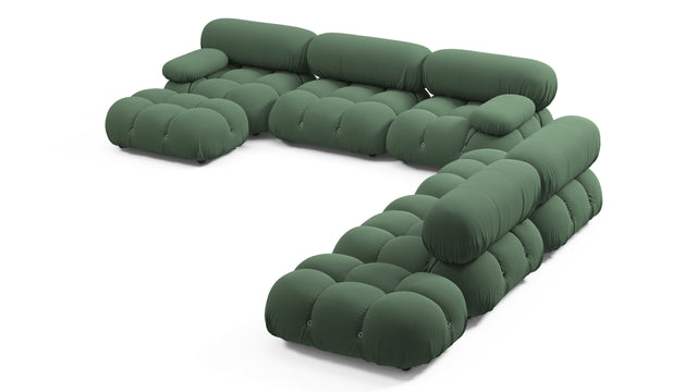 Belia - Belia Large Sectional, Right Corner, Evergreen Brushed Weave