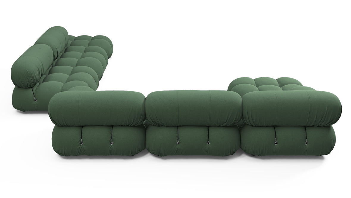 Belia - Belia Large Sectional, Right Corner, Evergreen Brushed Weave