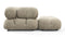 Belia - Belia Sectional, Left Chaise, Beige Gray Chenille