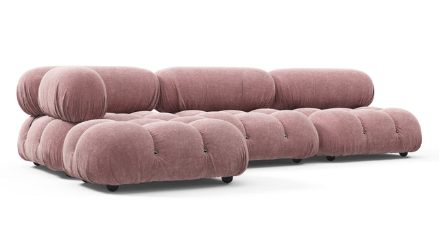 Belia - Belia Sectional, Left Chaise, Dusty Pink Chenille