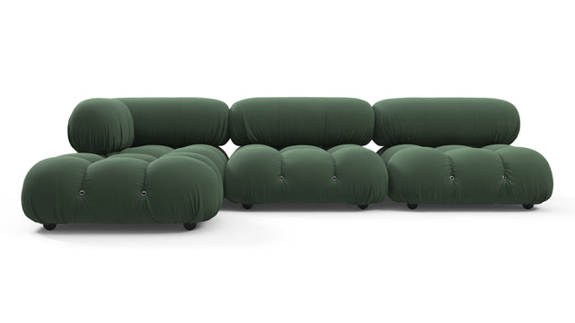 Belia - Belia Sectional, Left Chaise, Evergreen Brushed Weave