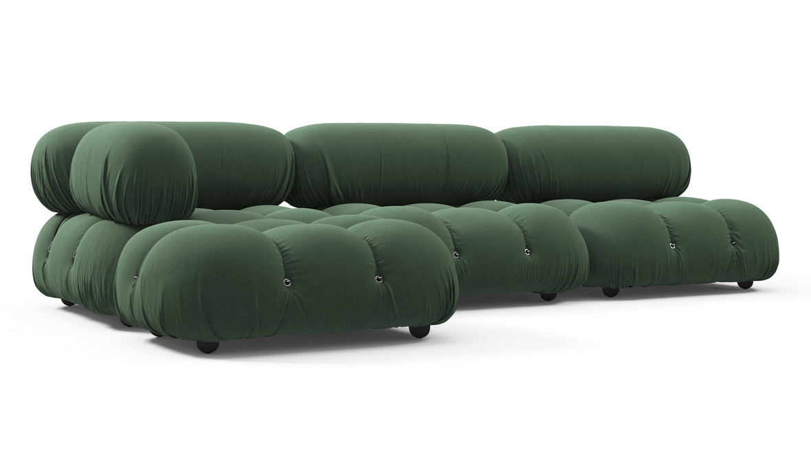 Belia - Belia Sectional, Left Chaise, Evergreen Brushed Weave