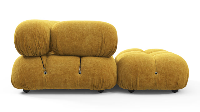 Belia - Belia Sectional, Left Chaise, Mustard Yellow Chenille