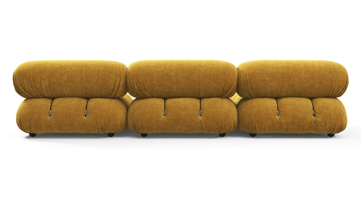 Belia - Belia Sectional, Left Chaise, Mustard Yellow Chenille