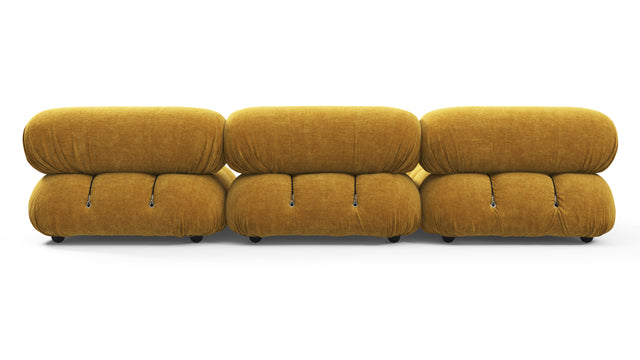 Belia - Belia Sectional, Left Chaise, Mustard Yellow Chenille