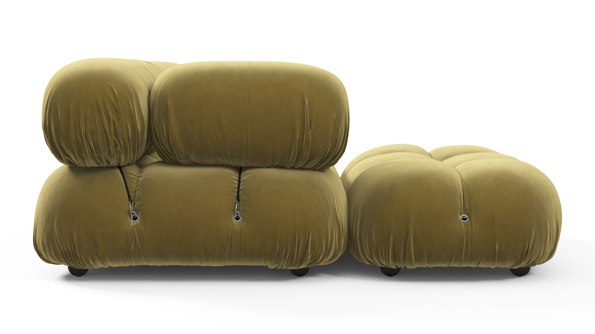 Belia - Belia Sectional, Left Chaise, Olive Gold Velvet