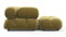 Bellini Sectional - Mario Bellini Sectional, Left Chaise, Olive Gold Velvet