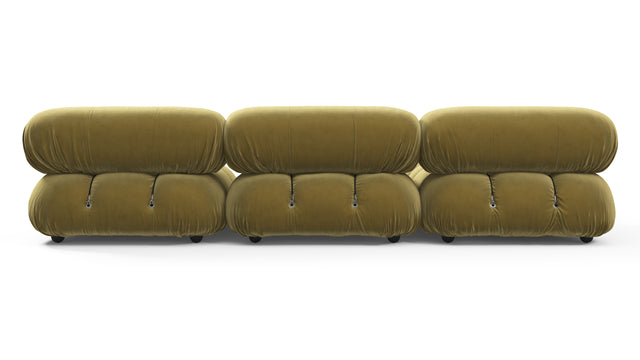 Belia - Belia Sectional, Left Chaise, Olive Gold Velvet