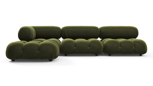 Belia - Belia Sectional, Left Chaise, Thyme Luxe Velvet