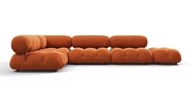 Belia - Belia Sectional, Left Corner, Apricot Velvet