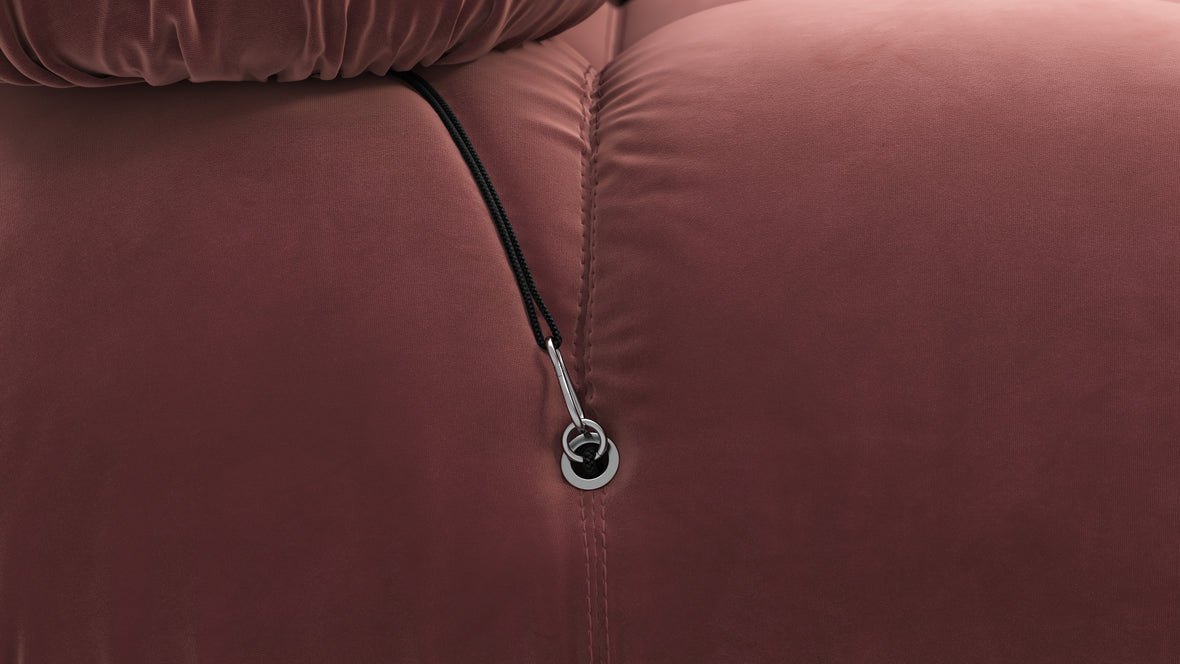 Belia - Belia Sectional, Left Corner, Maroon Velvet