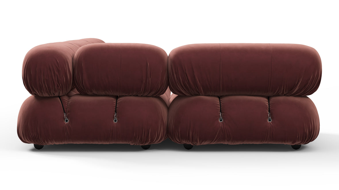 Belia - Belia Sectional, Left Corner, Maroon Velvet