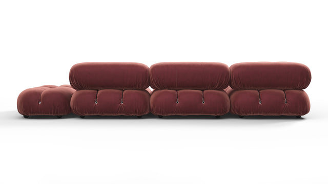 Belia - Belia Sectional, Left Corner, Maroon Velvet