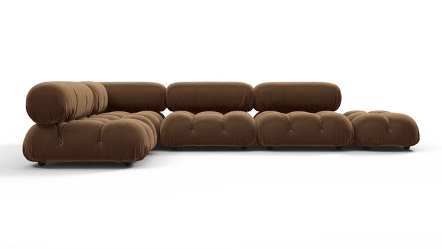 Belia - Belia Sectional, Left Corner, Mocha Velvet