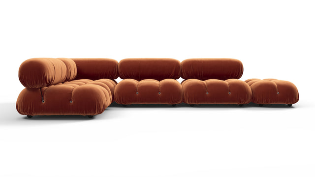 Belia - Belia Sectional, Left Corner, Spice Velvet