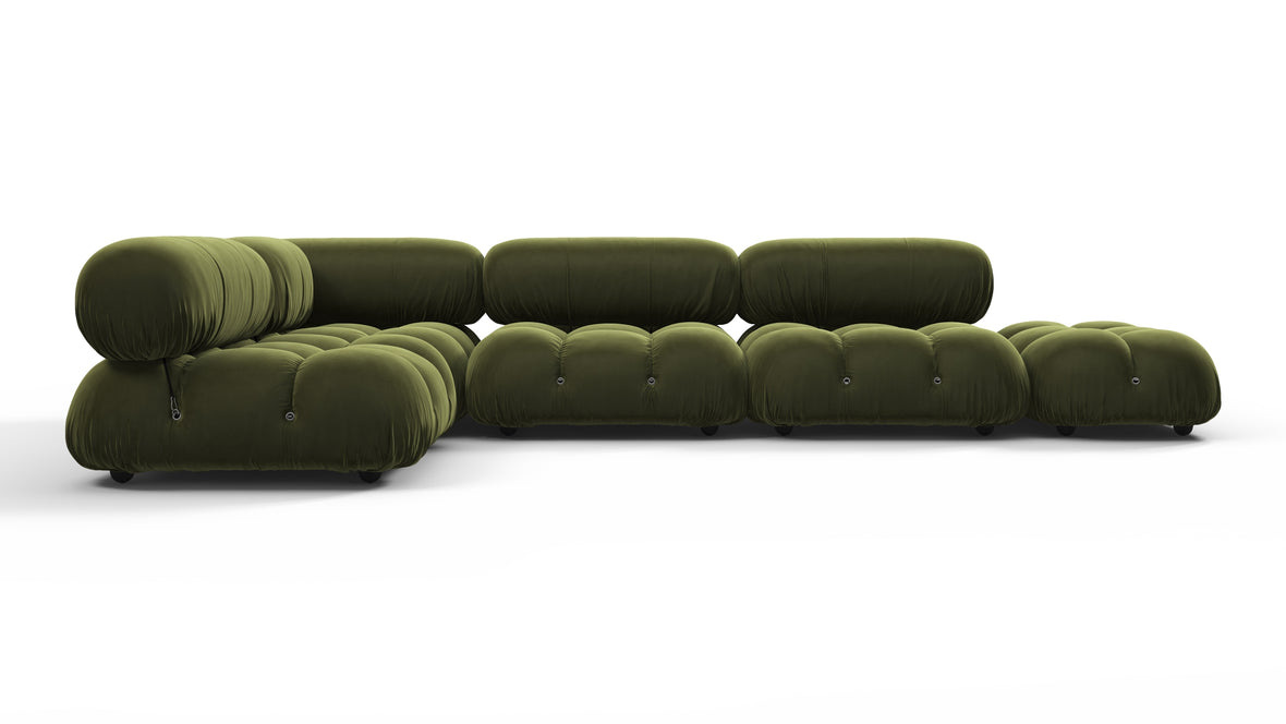 Belia - Belia Sectional, Left Corner, Thyme Luxe Velvet