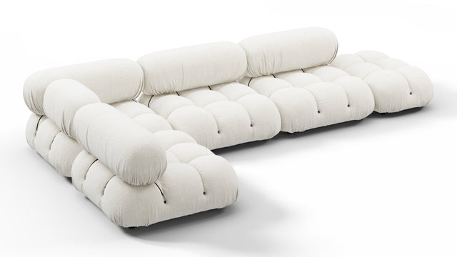 Belia - Belia Sectional, Left Corner, White Boucle