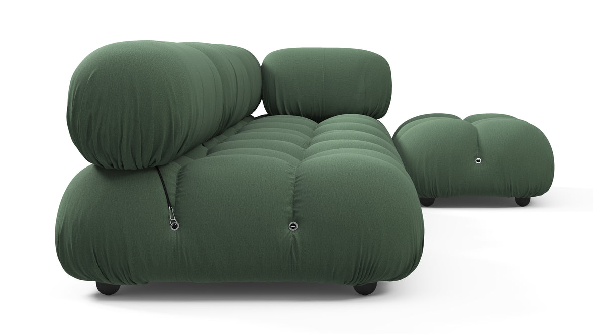 Belia - Belia Sectional, Right Chaise, Evergreen Brushed Weave