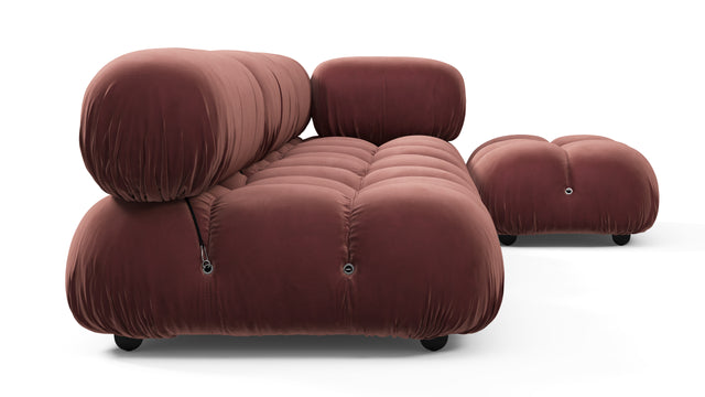 Belia - Belia Sectional, Right Chaise, Maroon Velvet