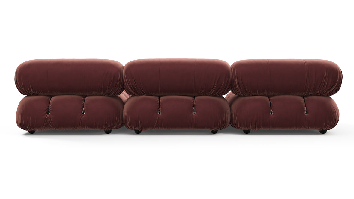 Belia - Belia Sectional, Right Chaise, Maroon Velvet