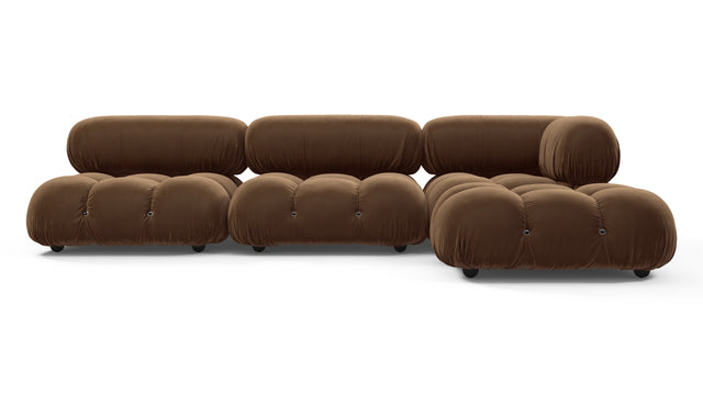 Belia - Belia Sectional, Right Chaise, Mocha Velvet