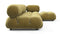 Bellini Sectional - Mario Bellini Sectional, Right Chaise, Olive Gold Velvet