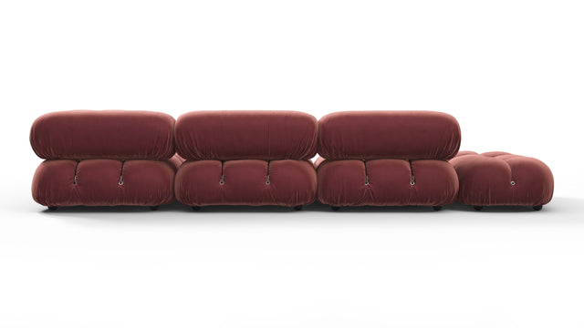 Belia - Belia Sectional, Right Corner, Maroon Velvet