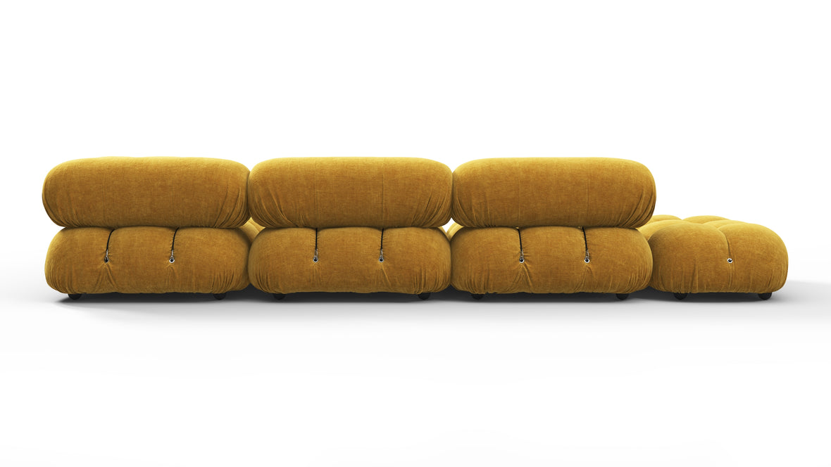 Belia - Belia Sectional, Right Corner, Mustard Yellow Chenille