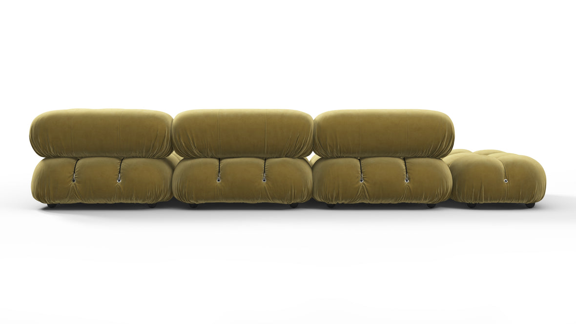 Belia - Belia Sectional, Right Corner, Olive Gold Velvet