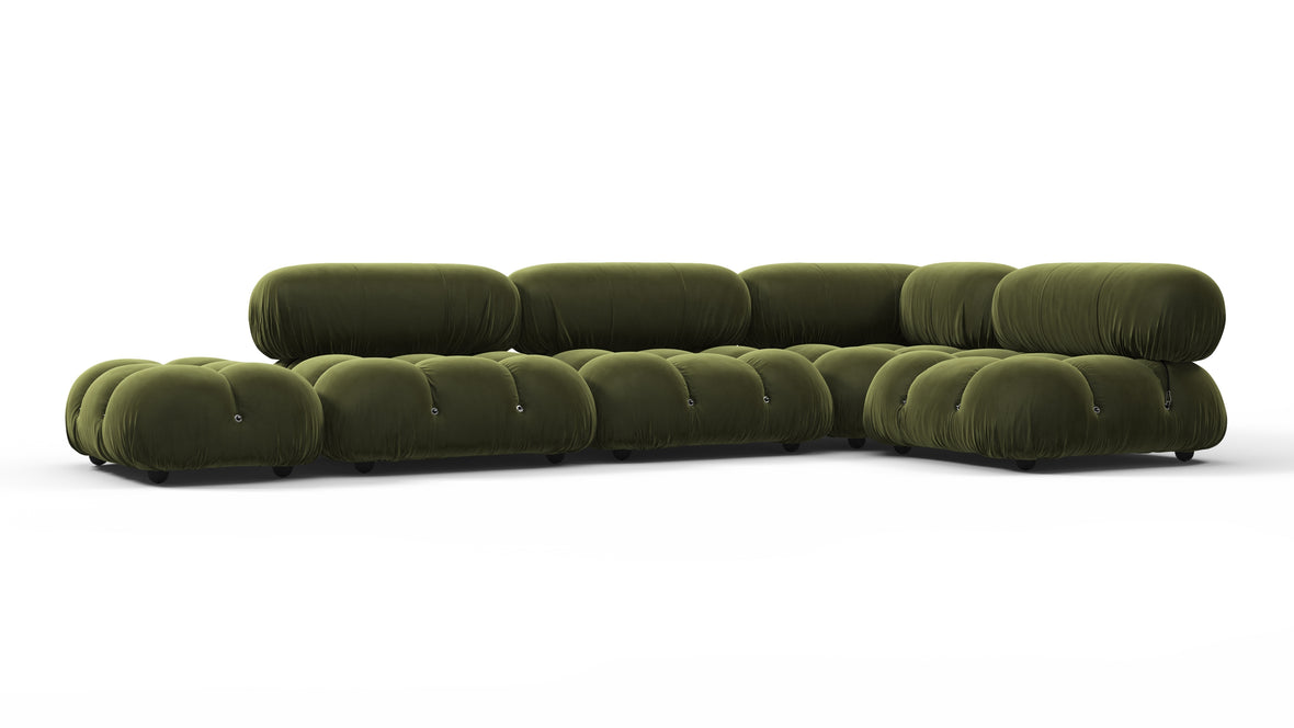 Belia - Belia Sectional, Right Corner, Thyme Luxe Velvet