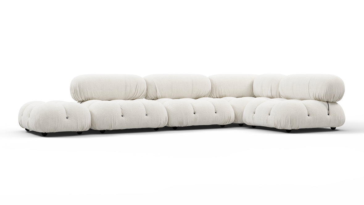 Belia - Belia Sectional, Right Corner, White Boucle