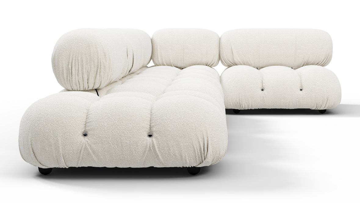 Belia - Belia Sectional, Right Corner, White Boucle