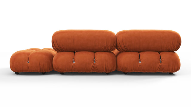 Belia - Belia Sectional, Small Left Corner, Apricot Velvet