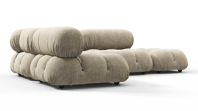 Belia - Belia Sectional, Small Left Corner, Beige Gray Chenille