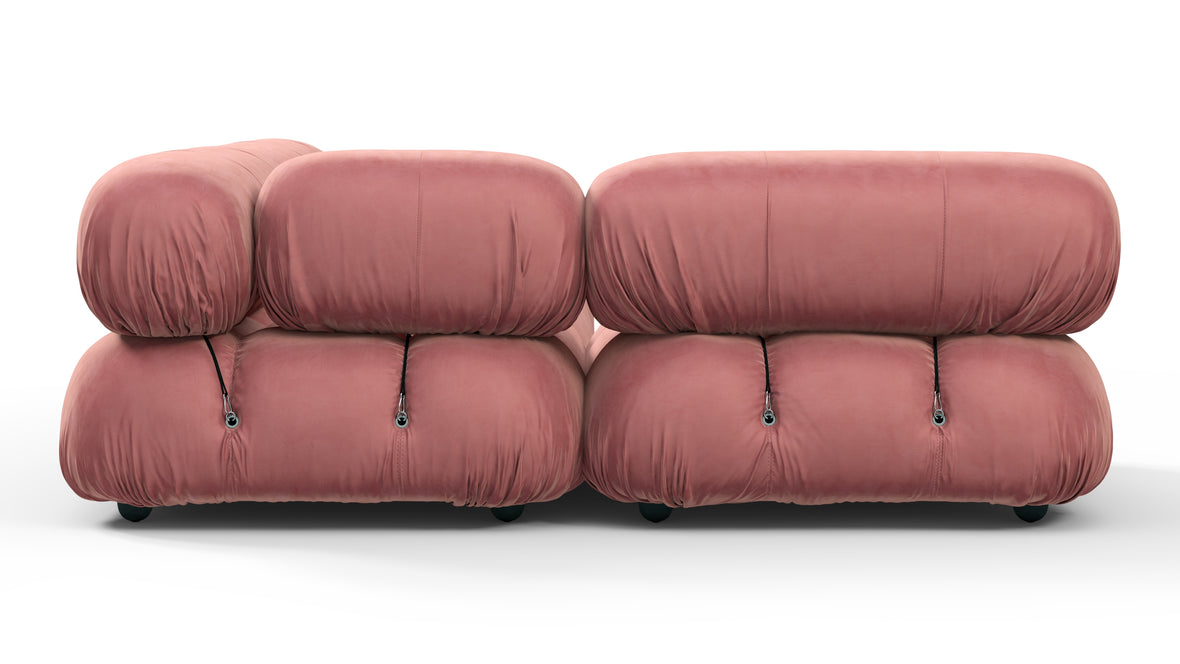 Belia - Belia Sectional, Small Left Corner, Blush Pink Velvet