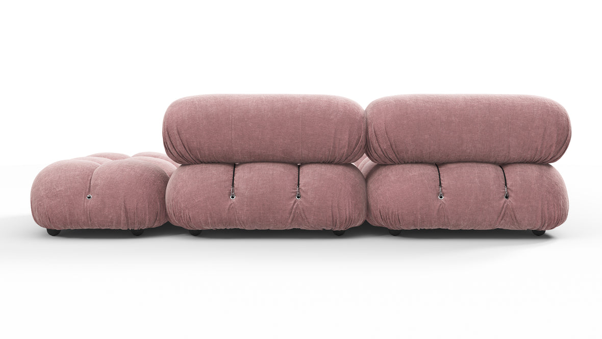 Belia - Belia Sectional, Small Left Corner, Dusty Pink Chenille