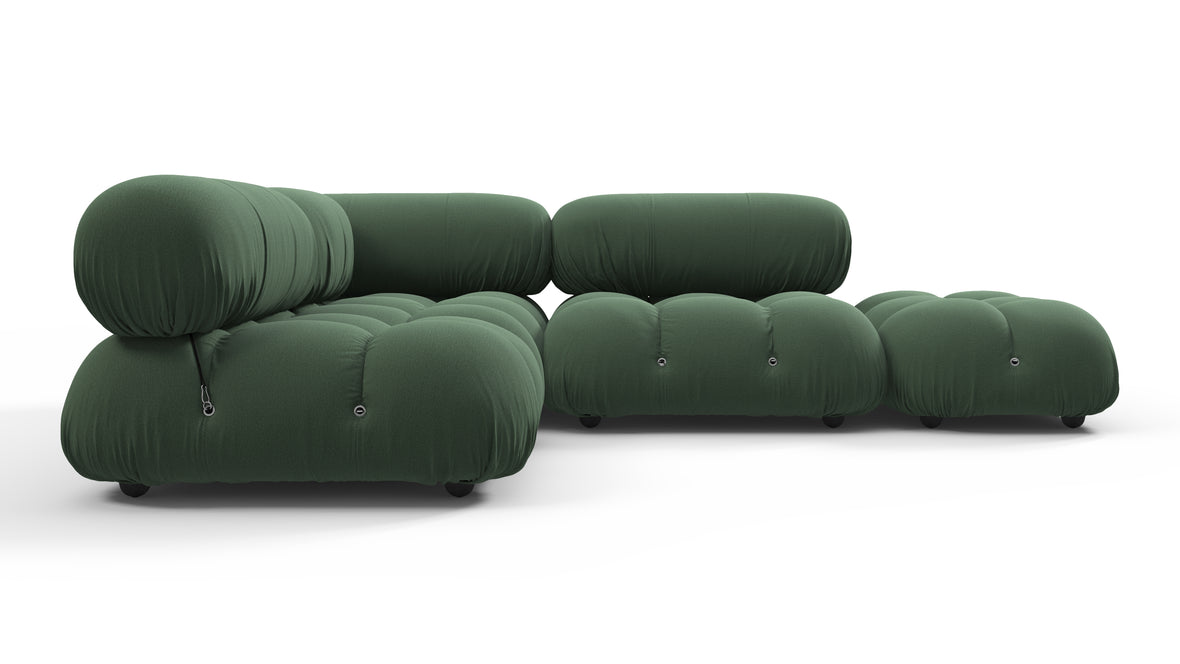 Belia - Belia Sectional, Small Left Corner, Evergreen Brushed Weave