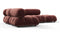 Belia - Belia Sectional, Small Left Corner, Maroon Velvet