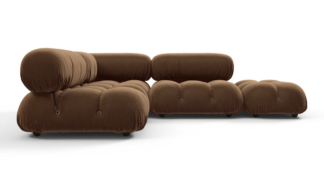 Belia - Belia Sectional, Small Left Corner, Mocha Velvet