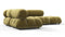 Bellini Sectional - Mario Bellini Sectional, Small Left Corner, Olive Gold Velvet