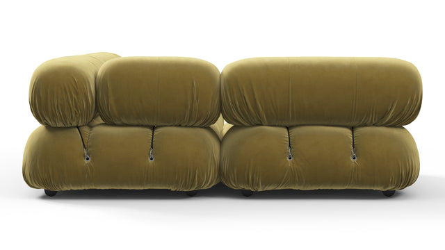 Bellini Sectional - Mario Bellini Sectional, Small Left Corner, Olive Gold Velvet