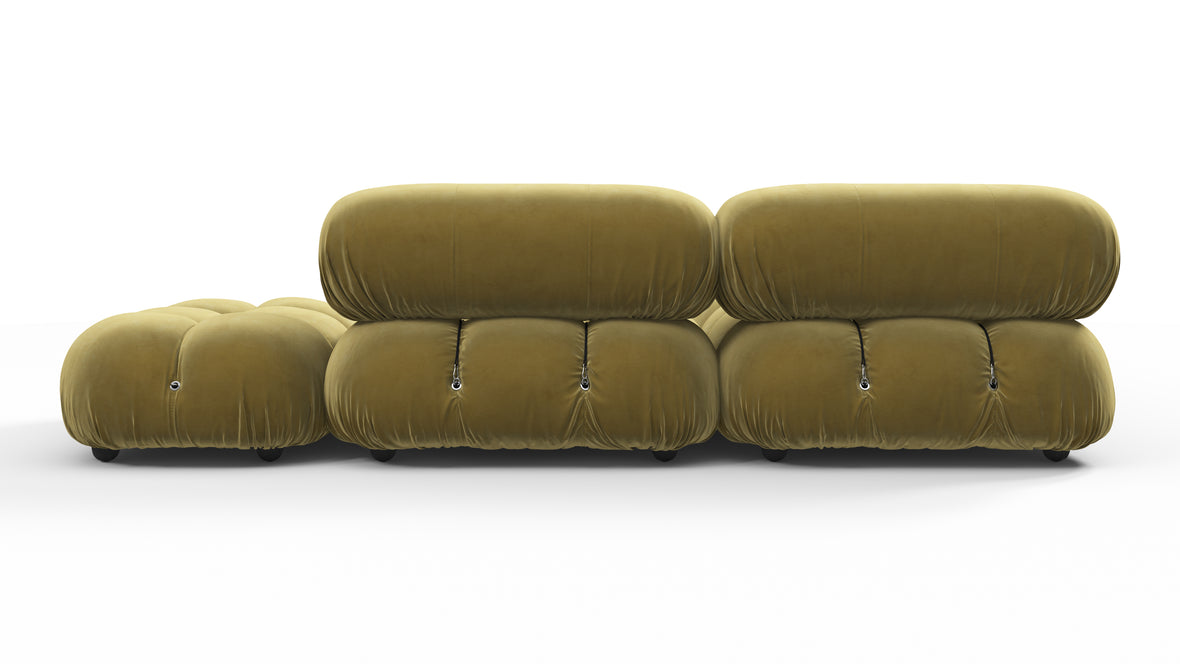 Belia - Belia Sectional, Small Left Corner, Olive Gold Velvet